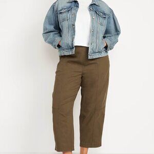 Old Navy High-Waisted Barrel Ankle Pants in Reishi, Size XL
